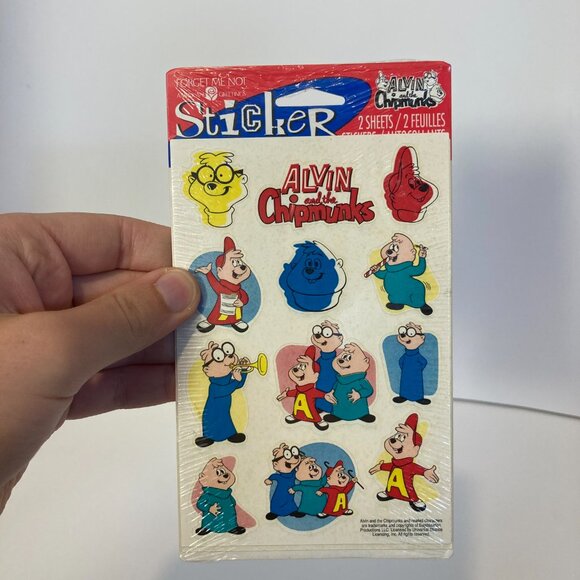 Vintage Alvin and the Chipmunks Sealed 2 Sticker Sheets American Greetings 80s - Picture 7 of 7